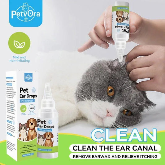 PetvOra gotas limpiadoras para oidos de mascotas 60ml